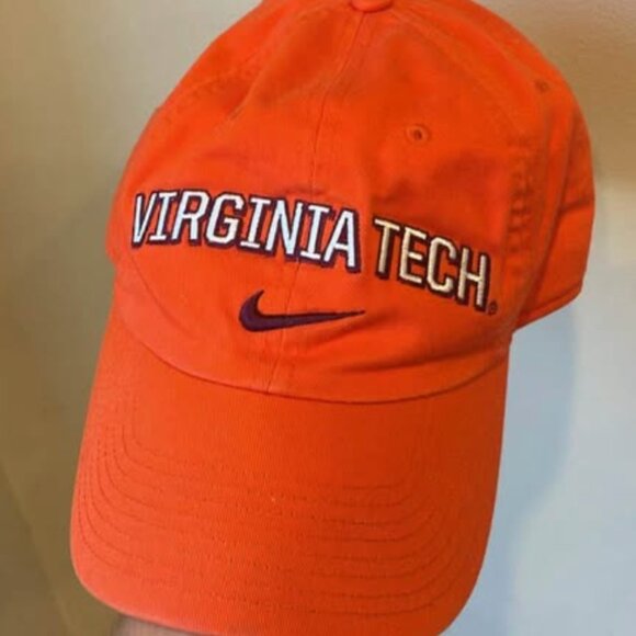 Brand new Nike Virginia Tech VT baseball cap in orange - Picture 1 of 2